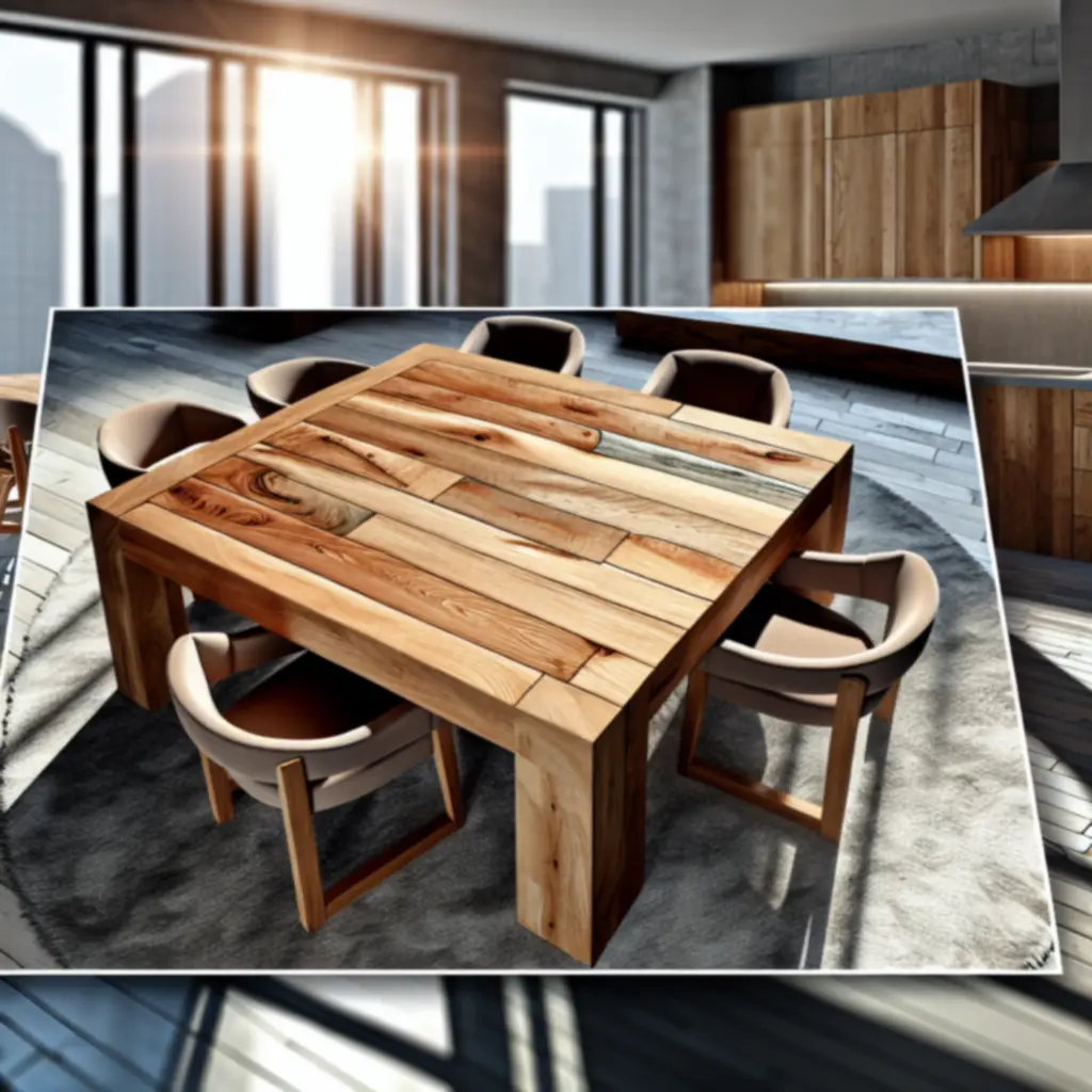 Stylowe stoły kuchenne o różnych kształtach i wybarwieniach drewna